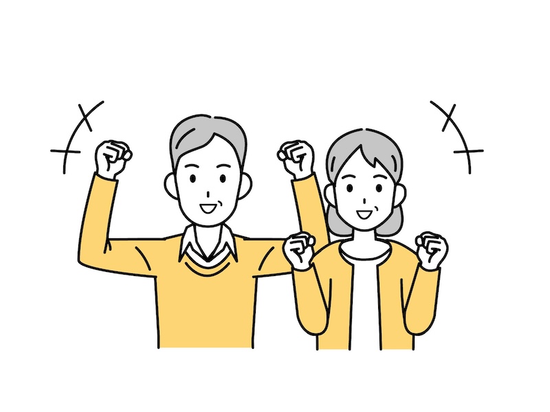 元気な体の男女